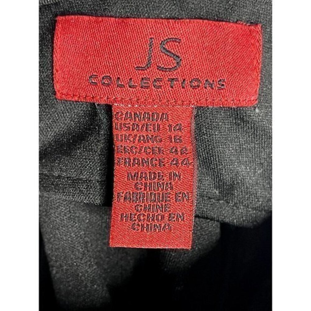 JS COLLECTIONS LADIES STRAPPY DRESS WITH TOULE AND FLORAL DETAIL  SZ 14  WORN ON - Picture 2 of 3